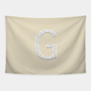 G Typographic monogram cutout Tapestry