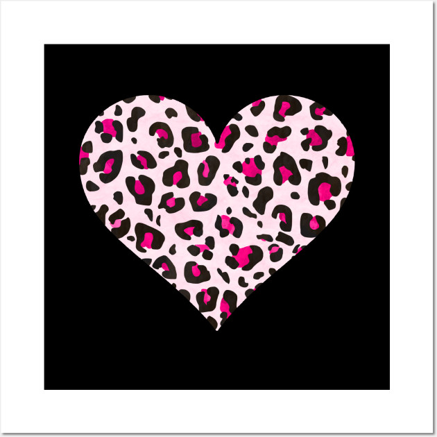 Leopard Print Heart Poster for Sale by Bumblefuzzies