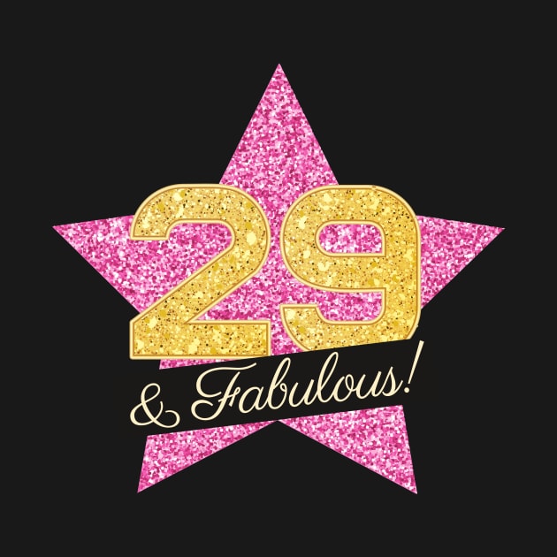 29th Birthday Gifts Women Fabulous - Pink Gold by BetterManufaktur