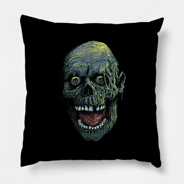 Classic Tarman Skeleton Horror Pillow by Suka Gitarsar