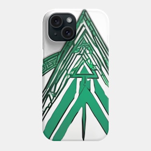 Geometric Circuit Triangle Emblem No. 908 Phone Case