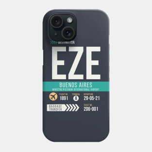 Buenos Aires (EZE) Airport Code Baggage Tag Phone Case