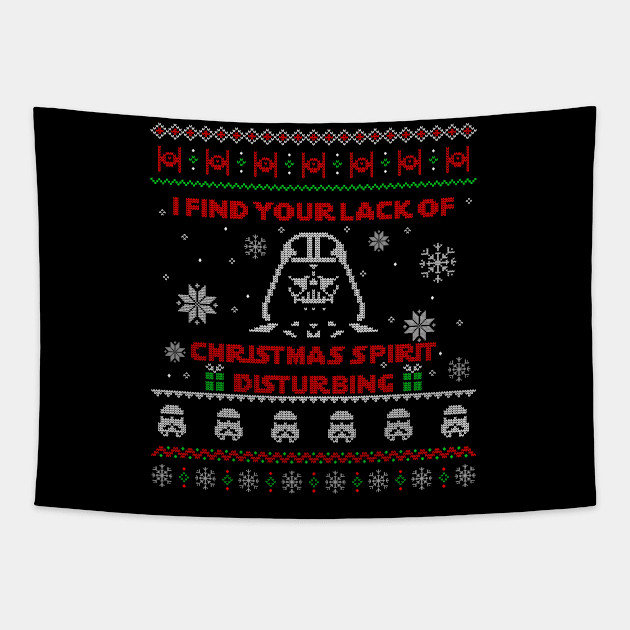 Ugly Christmas Sweater for geeks Tapestry by inkonfiremx