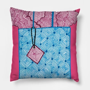 Gift bag (blue and pink) Pillow