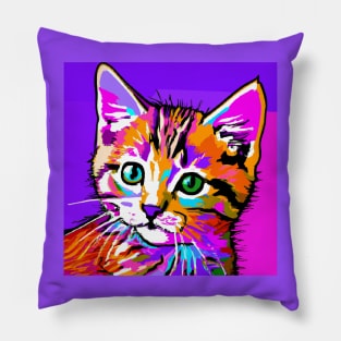 Pop Art Kitten Pillow