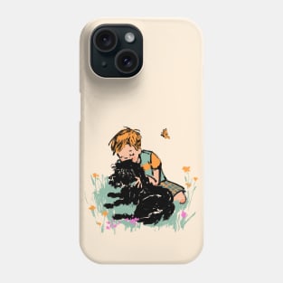 Boy and his dog Phone Case