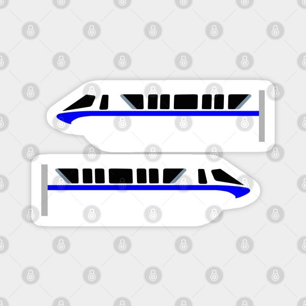 Minimal Monorail Blue Magnet by FandomTrading