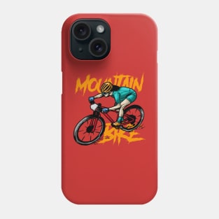 cycling mountain bike games vector Phone Case