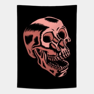 Rose Gold Human Skull Tapestry