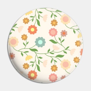 Pretty Floral Ivory Pin