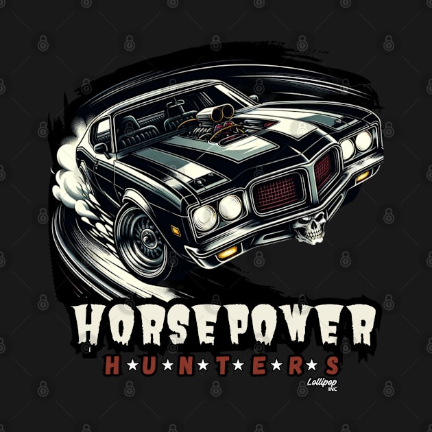 The 'C' Horsepower Hunter - Vintage Classic American Muscle Car - Hot Rod and Rat Rod Rockabilly Retro Collection by LollipopINC