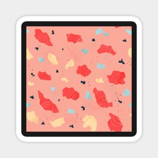 Soft Blobs Bright Terrazzo Abstract Shapes Magnet