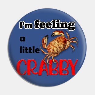 I'M FEELING A LITTLE CRABBY Pin