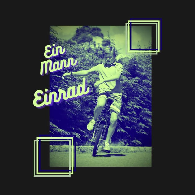 EIn Mann Einrad Retro Artist Zirkus Motiv by Maggini Art