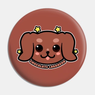 KAWAII Chocolate Labrador Dog Face Pin