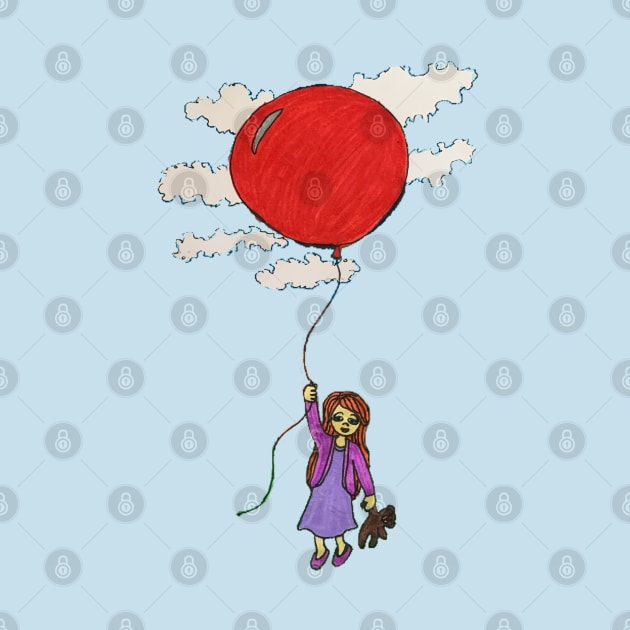 Girl With Red Balloon, “I’ll FlyAway” by LuvbuzzArt