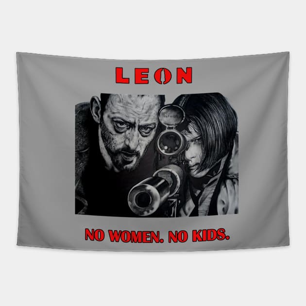 Leon Movie No Women No Kids Retro Tapestry by Artsimple247