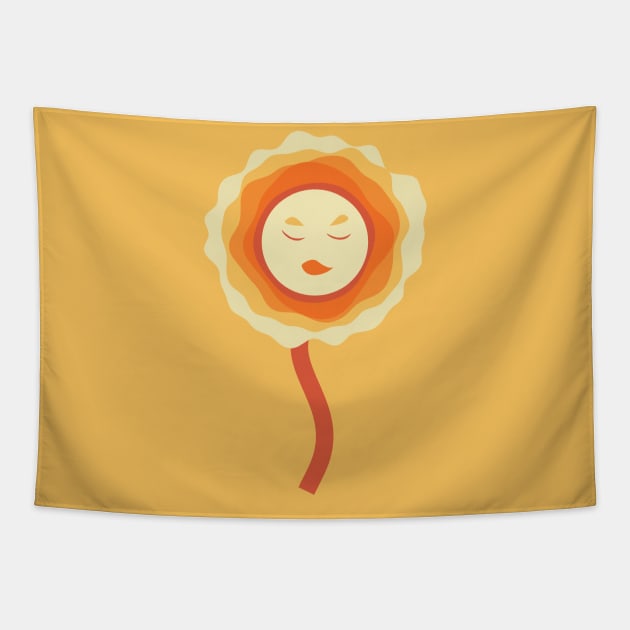 Margy - Sunflower Tapestry by Kidconoid
