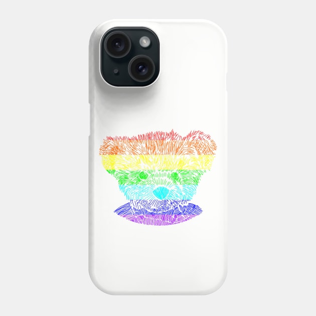 Rainbow Teddy Bear Phone Case by ellenhenryart