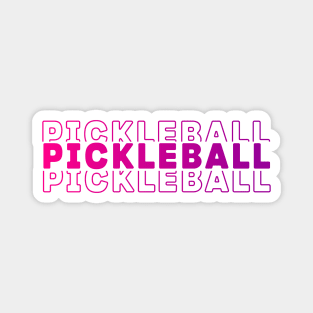 Pink Gradient Repeating Pickleball Magnet