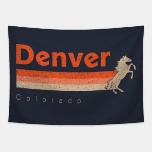 Vintage Denver Football Retro Colorado Bronco At Gameday Tapestry