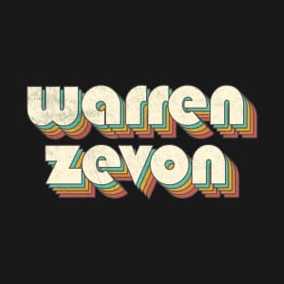 Retro Vintage Rainbow Warren Letters Distressed Style T-Shirt