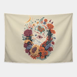 Floral planets Tapestry