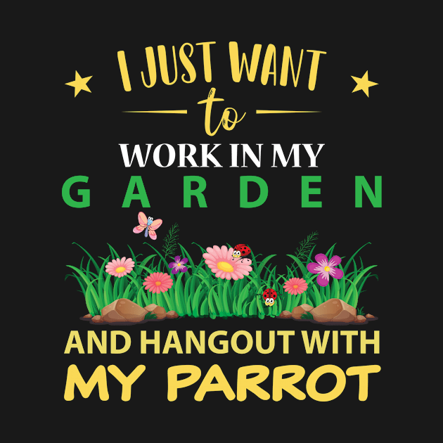 Hangout with my PARROT in my Garden by GronstadStore