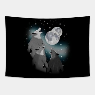 Three Werewolves Moons Tapestry