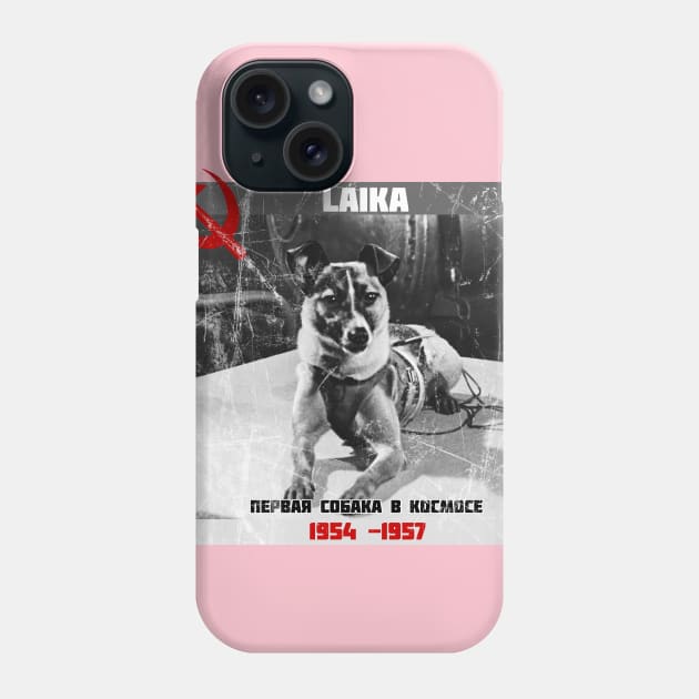 Laika: First Dog in Space Phone Case by ocsling