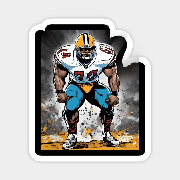 American Football Wide Receiver Magnet by animegirlnft