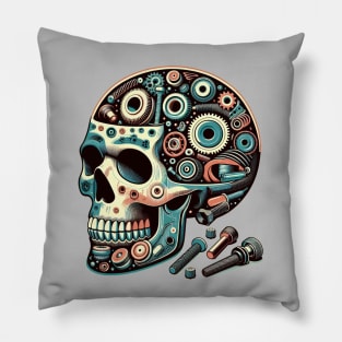 Mechanical Skull Pillow