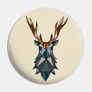 Geometric Deer Pin