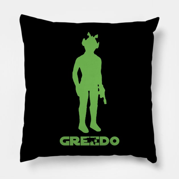 Greedo (Kenner) Pillow by My Geeky Tees - T-Shirt Designs