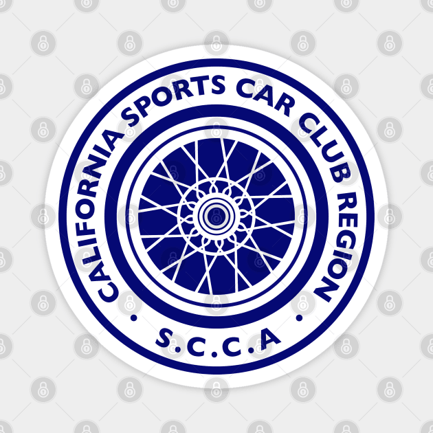 SCCA California vintage emblem Magnet by retropetrol