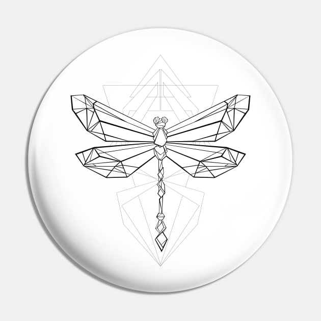 Polygonal Dragonfly Pin by Blackmoon9