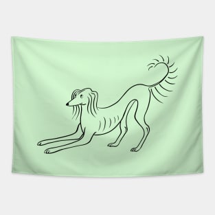 Playful Saluki Tapestry