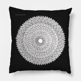 Black Mandala Pillow