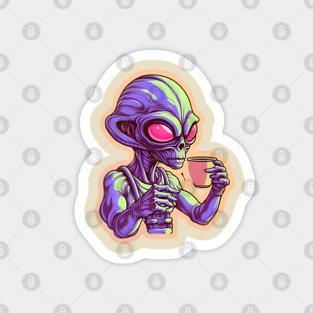 Alien coffee Magnet by ygxyz