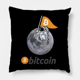 Bitcoin To The Moon, Cryptocurrency, Funny Bitcoin Pillow