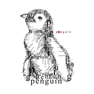 Font illustration "penguin" T-Shirt