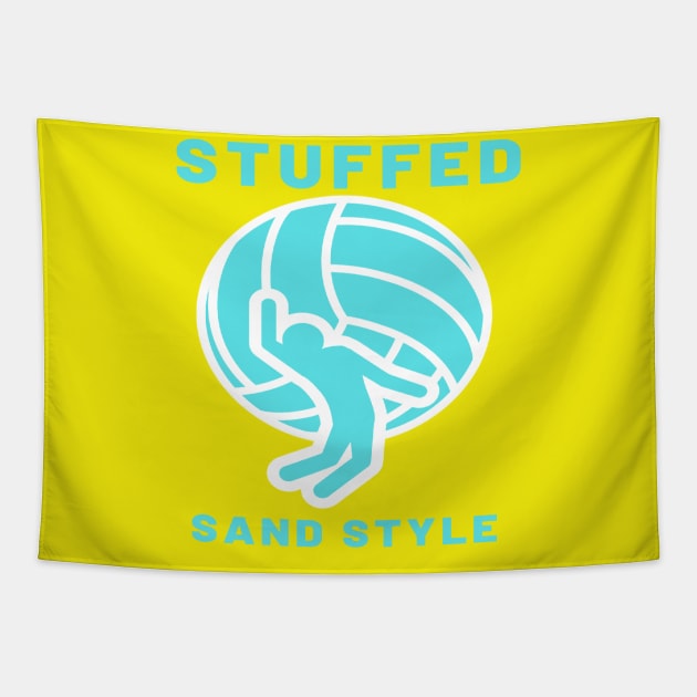 Stuffed Sand Volleyball Tapestry by Weird Lines