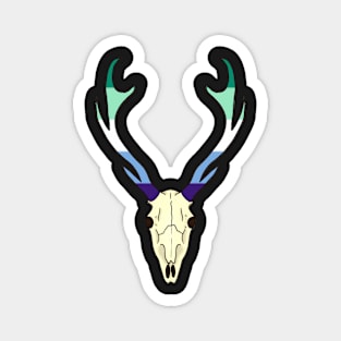 Gay Man Pride Deer Skull Magnet