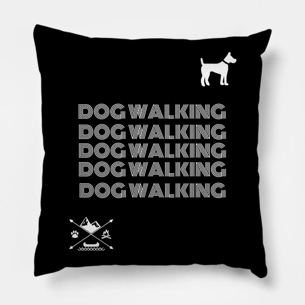 Dog walking Pillow by Marley Moo Corner