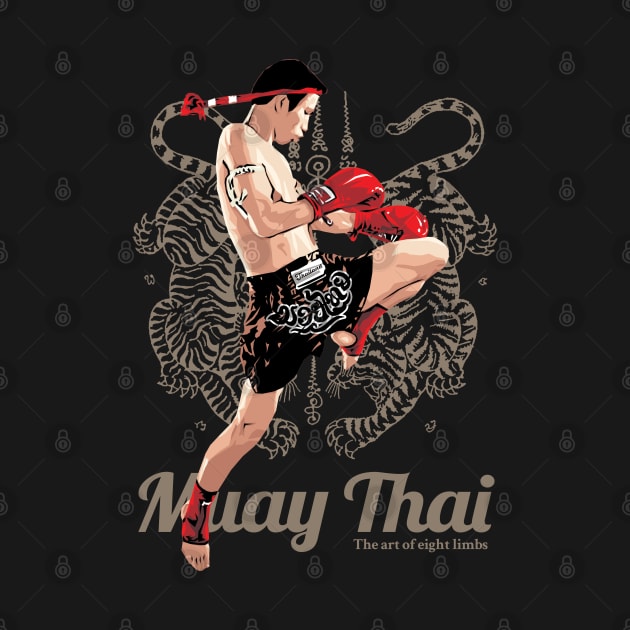 Muay Thai Kick Boxing by KewaleeTee