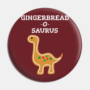 Cute Gingerbread Cookie Christmas Dinosaur Pin