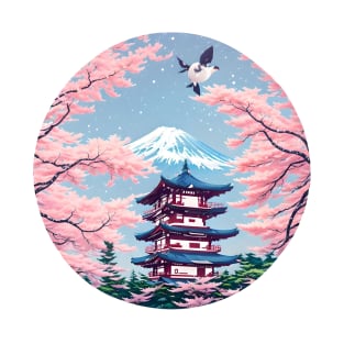 Japanese House by the Mountain T-Shirt