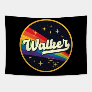 Walker // Rainbow In Space Vintage Style Tapestry