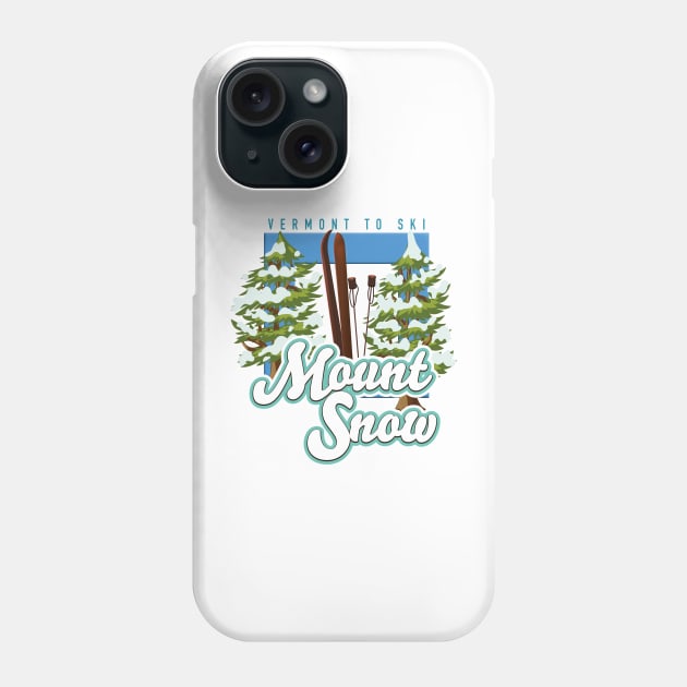 Mount Snow Vermont Ski logo Phone Case by nickemporium1