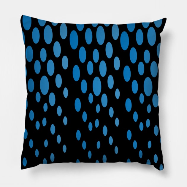 Blue polka dot pattern dotted. little balls Pillow by SAMUEL FORMAS